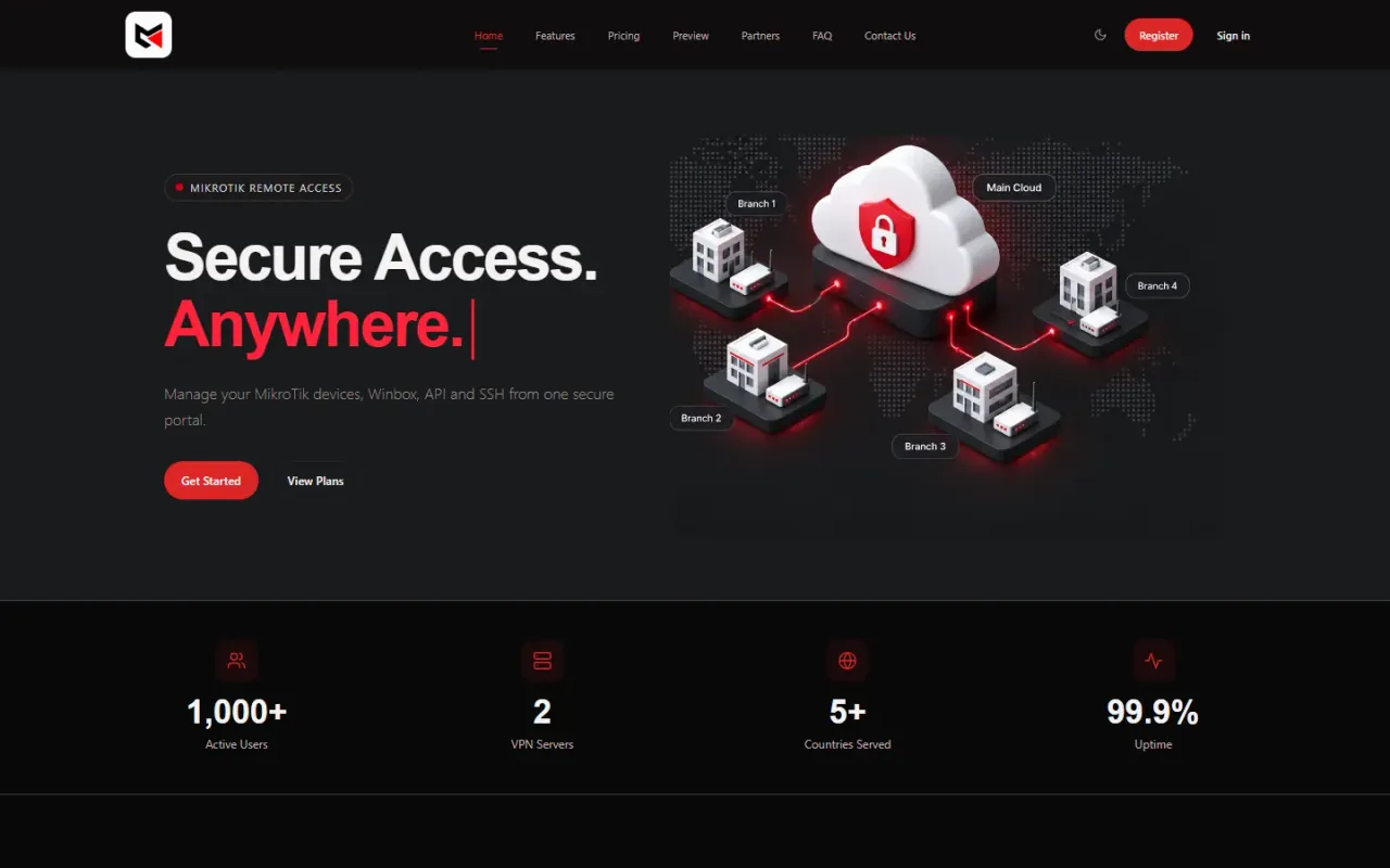 MCFG Cloud homepage