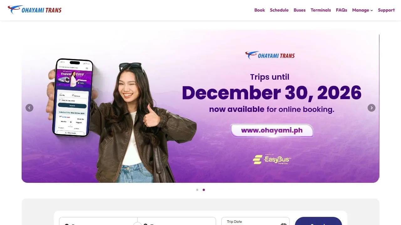 Ohayami Trans homepage