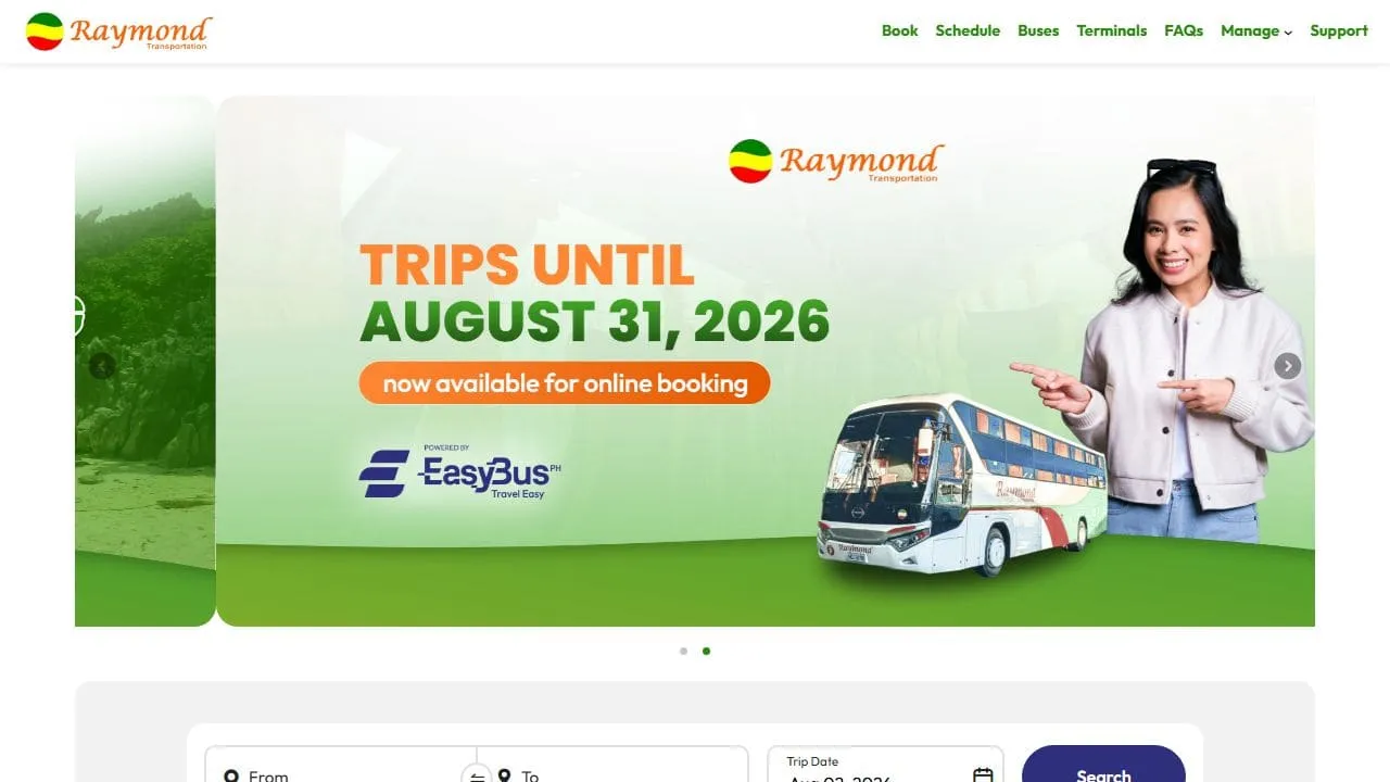 Raymond Transportation homepage