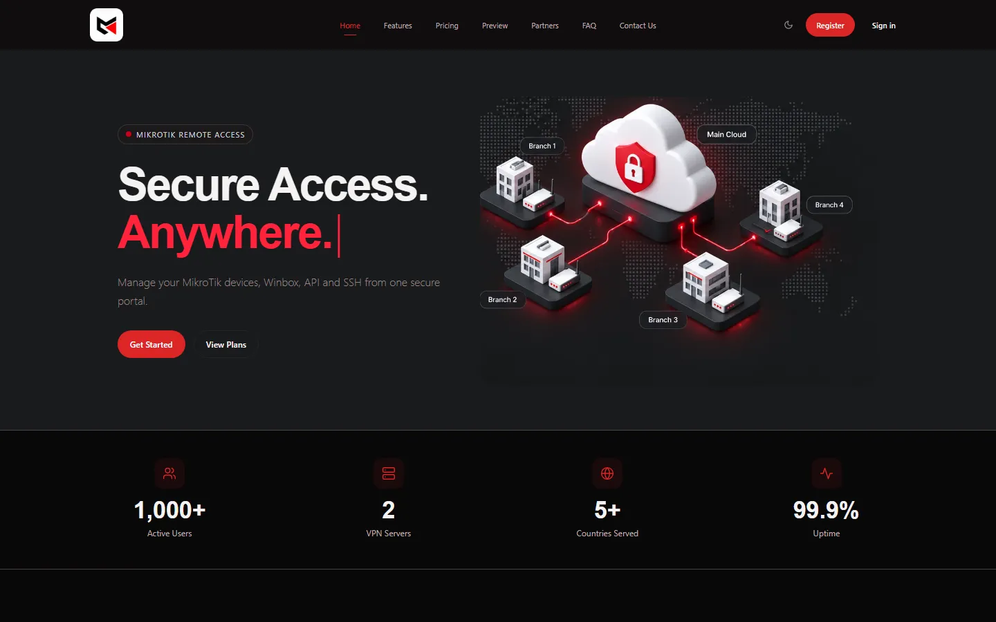 MCFG Cloud homepage